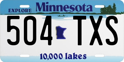 MN license plate 504TXS