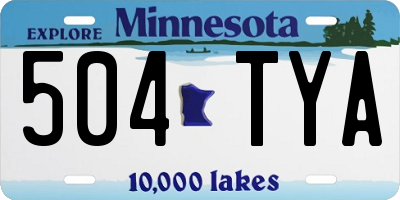 MN license plate 504TYA