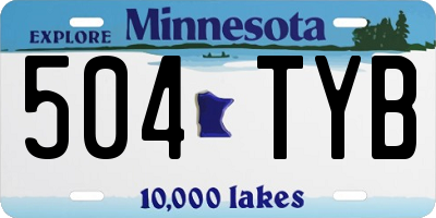 MN license plate 504TYB