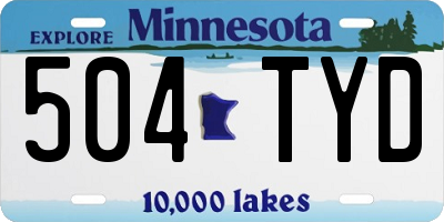 MN license plate 504TYD