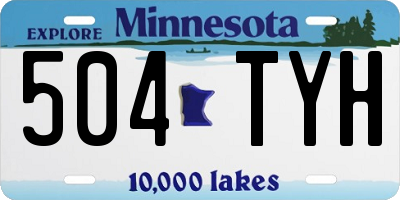 MN license plate 504TYH
