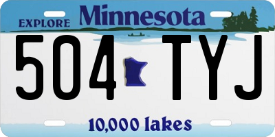 MN license plate 504TYJ