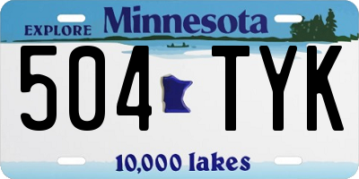 MN license plate 504TYK