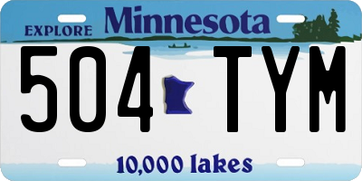 MN license plate 504TYM