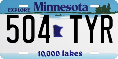 MN license plate 504TYR