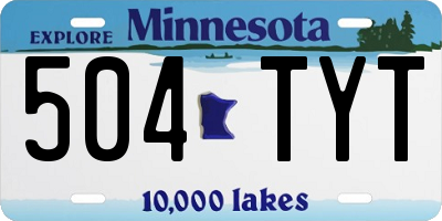 MN license plate 504TYT