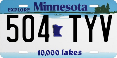 MN license plate 504TYV