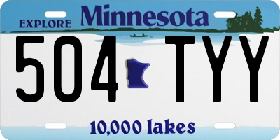 MN license plate 504TYY