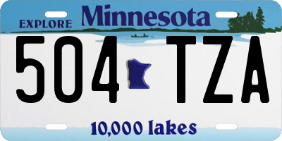 MN license plate 504TZA