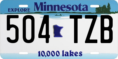 MN license plate 504TZB