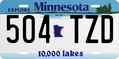 MN license plate 504TZD