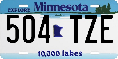 MN license plate 504TZE