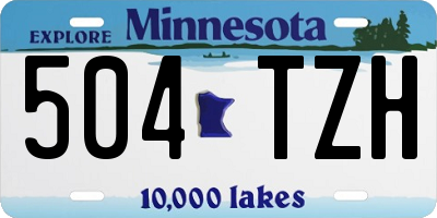 MN license plate 504TZH