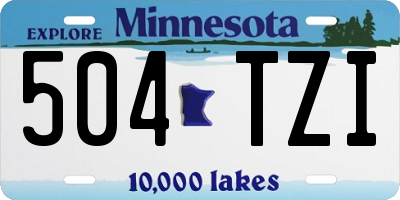 MN license plate 504TZI