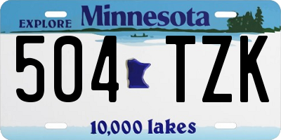MN license plate 504TZK