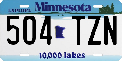 MN license plate 504TZN