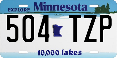MN license plate 504TZP