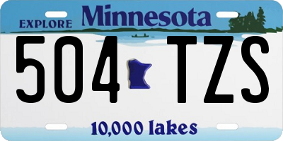 MN license plate 504TZS