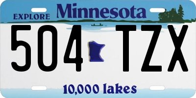 MN license plate 504TZX