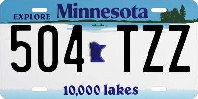MN license plate 504TZZ