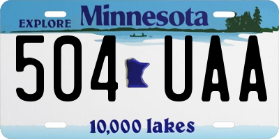 MN license plate 504UAA