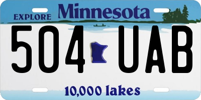 MN license plate 504UAB