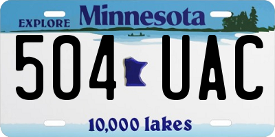 MN license plate 504UAC