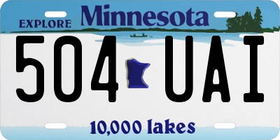 MN license plate 504UAI