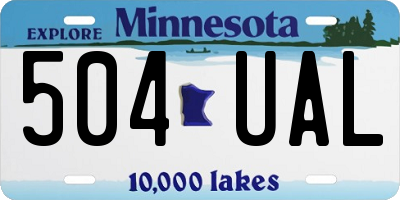 MN license plate 504UAL