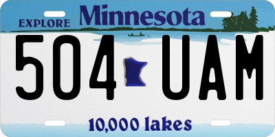 MN license plate 504UAM