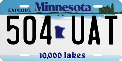 MN license plate 504UAT