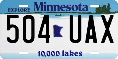 MN license plate 504UAX