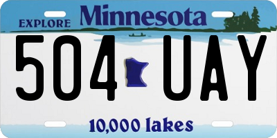 MN license plate 504UAY