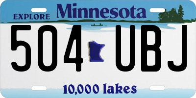 MN license plate 504UBJ