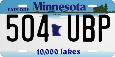 MN license plate 504UBP