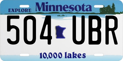 MN license plate 504UBR