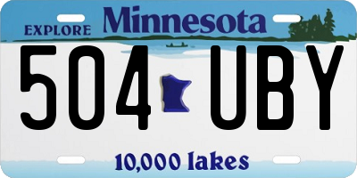 MN license plate 504UBY