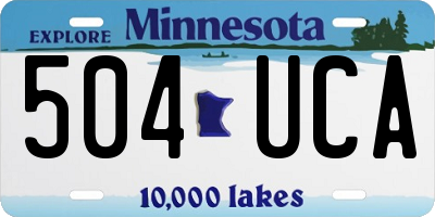 MN license plate 504UCA