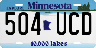 MN license plate 504UCD