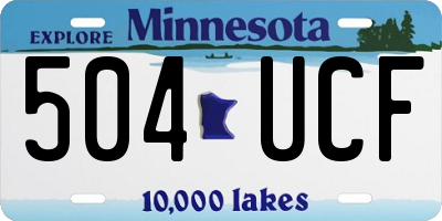 MN license plate 504UCF