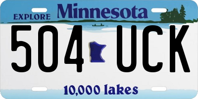 MN license plate 504UCK