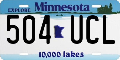 MN license plate 504UCL