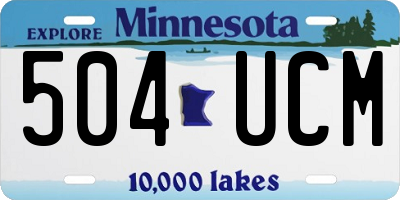MN license plate 504UCM