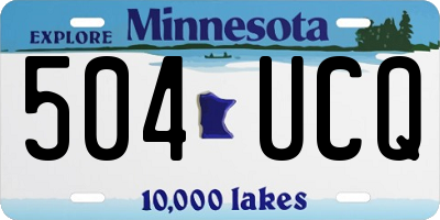 MN license plate 504UCQ