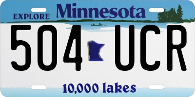 MN license plate 504UCR