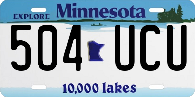 MN license plate 504UCU