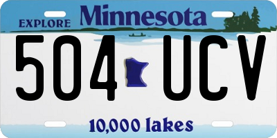 MN license plate 504UCV