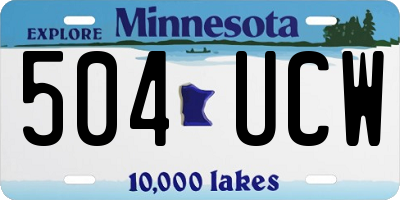 MN license plate 504UCW