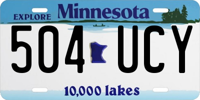 MN license plate 504UCY