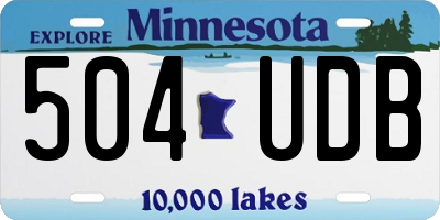 MN license plate 504UDB